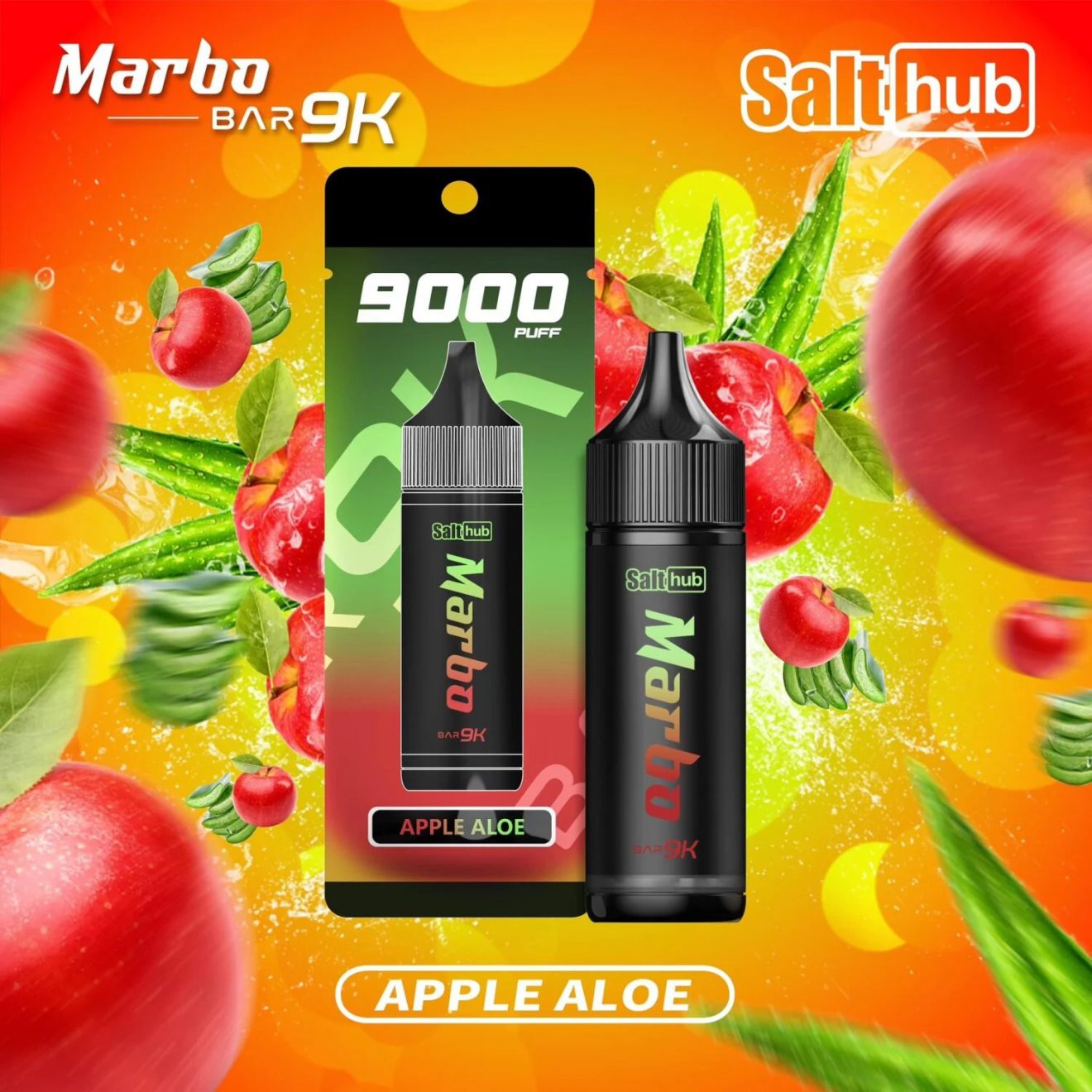 Marbo Bar 9000 Puffs มาโบ 9k Nic 3% บุหรี่พอต ปรับรูลมได้ - Pod1688