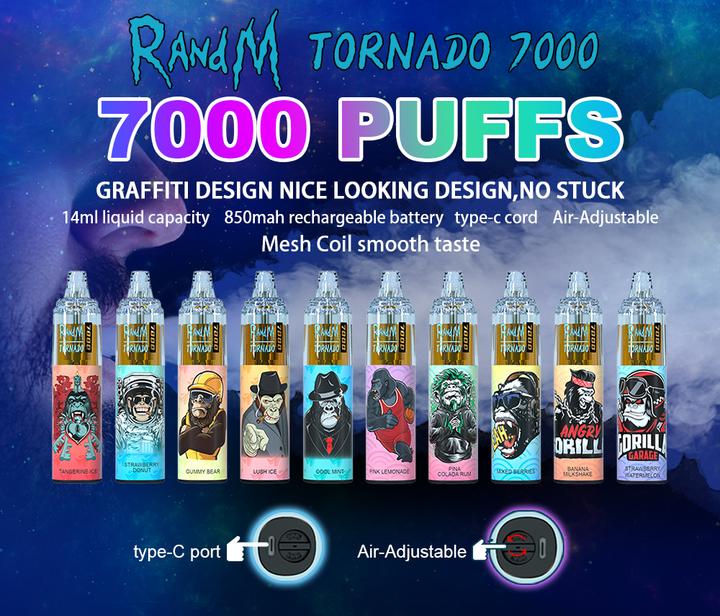 RandM tornado 7000 puffs